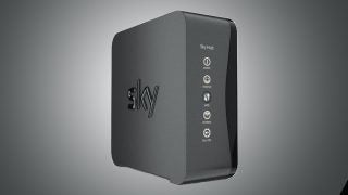 Sky Hub 2 (SR102) broadband router on a dark background.