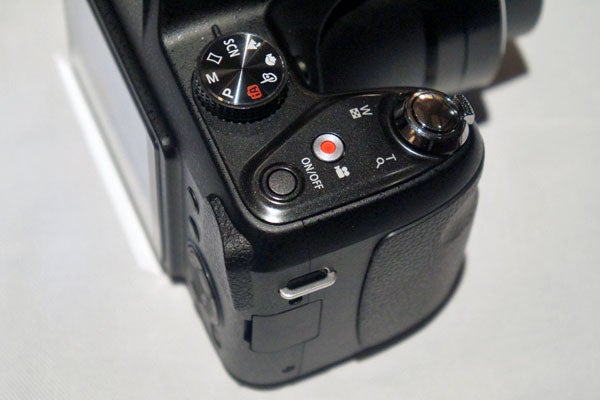 Panasonic 1Close-up of Panasonic Lumix LZ40 camera controls.