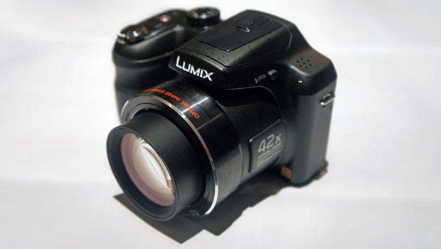 Panasonic Lumix LZ40 camera with extended lens.