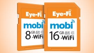 Eye-Fi Mobi SD cards with 8GB and 16GB storage options.