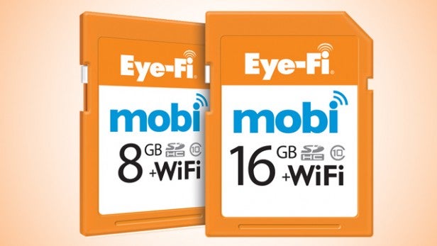 Eye-Fi Mobi SD cards with 8GB and 16GB capacity.