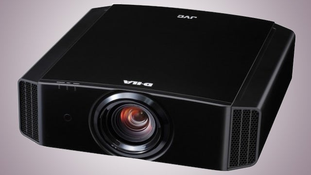 JVC DLA-X500 projector on a plain background.