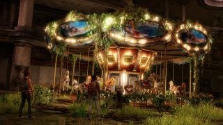 Screenshot from The Last of Us: Left Behind showing a carousel.