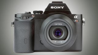Sony A7R camera with Carl Zeiss lens displayed.