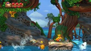 Screenshot from Donkey Kong Country: Tropical Freeze game.