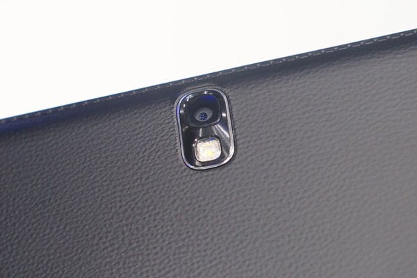 Close-up of Samsung Galaxy Tab Pro's camera and flash.