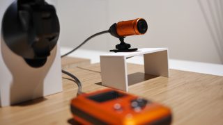 Panasonic HX-A500E wearable camera on display.