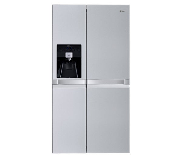 LG GSL545NSYV American-style fridge freezer with dispenser.