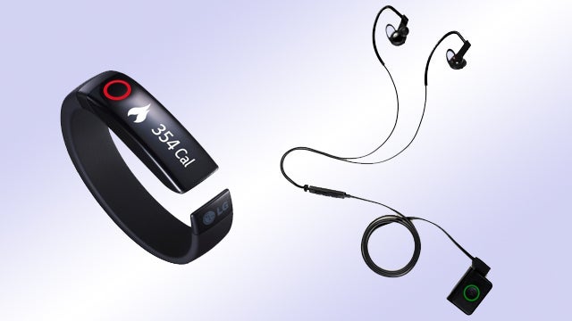 LG LifeBand Touch and heart rate monitor headphones