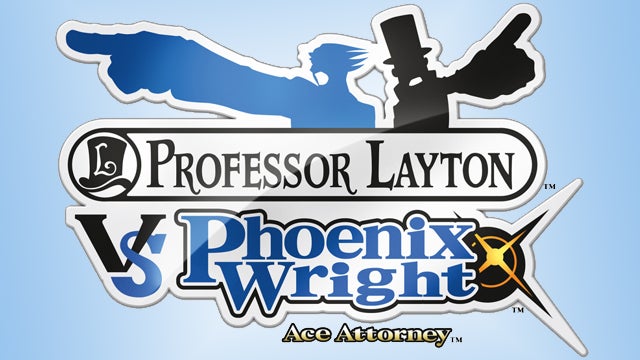 Professor Layton vs Phoenix Wright video game logo.
