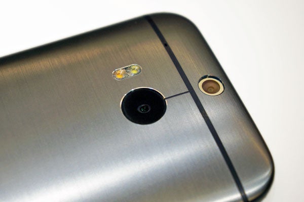 Close-up of HTC One M8's dual camera and flash.