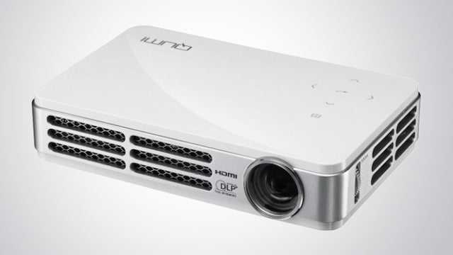Vivitek QUMI Q5 portable projector on a white background.