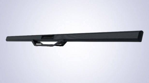 Humax STA1200BSW soundbar mounted on a wall.