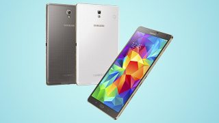 Samsung Galaxy Tab S 8.4 front display and back covers.