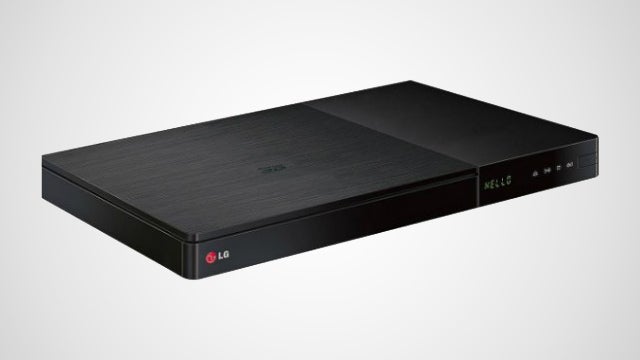 LG BP645 Blu-ray player on a white background.