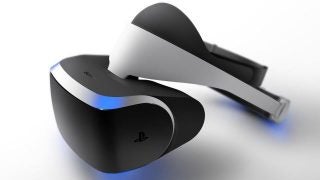 PlayStation VR headset on a white background.