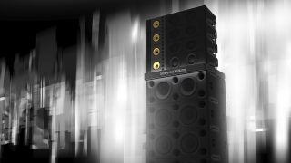 Bowers and Wilkins Sound System speaker stack