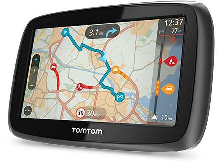 TomTom GO 40TomTom GO 40 GPS navigation device displaying a map route.