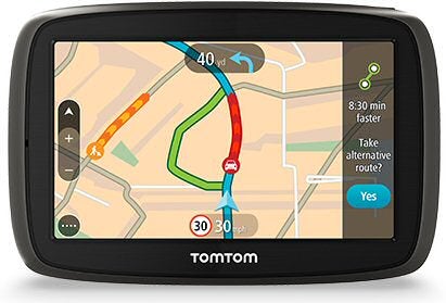 TomTom GO 40TomTom GO 40 GPS navigation device displaying a map route.
