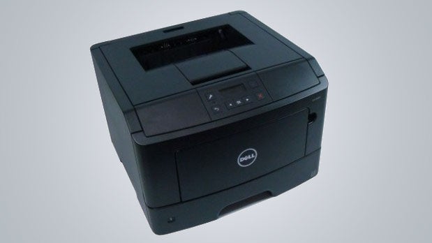 Dell B2360d monochrome laser printer on a light background.