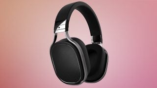 Oppo PM-1 headphones against a pink gradient background