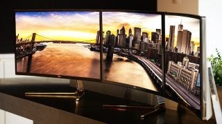 LG curved monitor