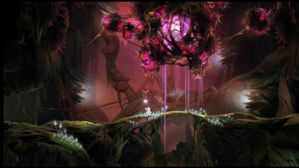 Screenshot of gameplay from Ori and the Blind Forest.