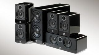 Q Acoustics 2000i Series 5.1 speaker system on display.
