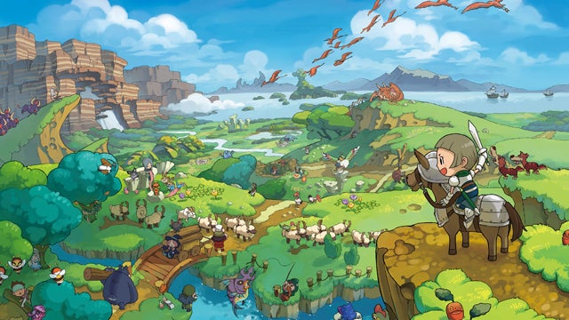 Vibrant fantasy landscape from the game Fantasy Life.