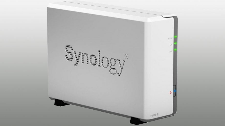 Synology DS115j NAS device on a white background.