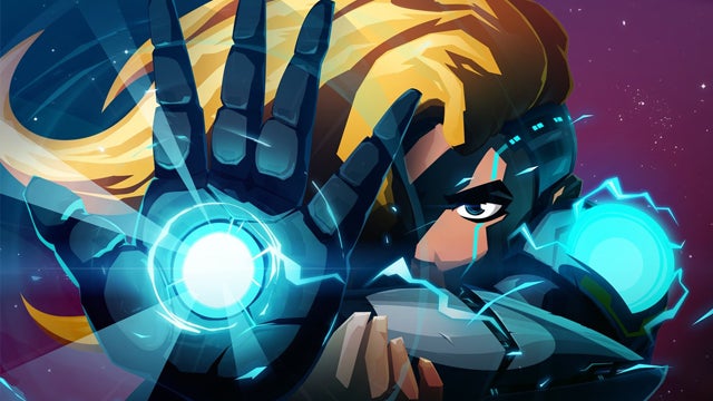 Artwork of a character from Velocity 2X video game.
