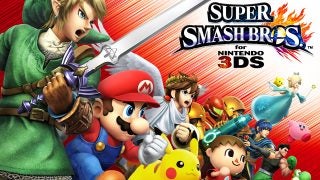 Super Smash Bros. for Nintendo 3DS cover art with characters.