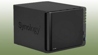 Synology DiskStation DS415+ network attached storage device.