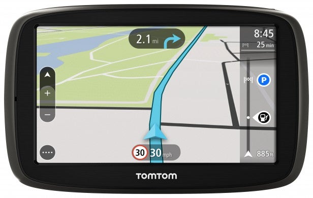 TomTom Start 50 GPS navigator with map display.