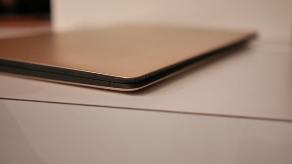 Lenovo Yoga Pro 3 laptop closed on white surface.