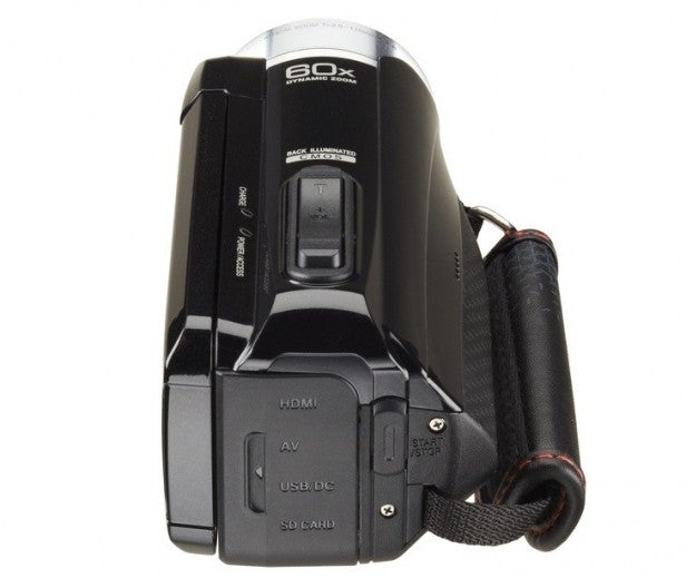 JVC HD Everio GZ-RX110BE camcorder with strap.