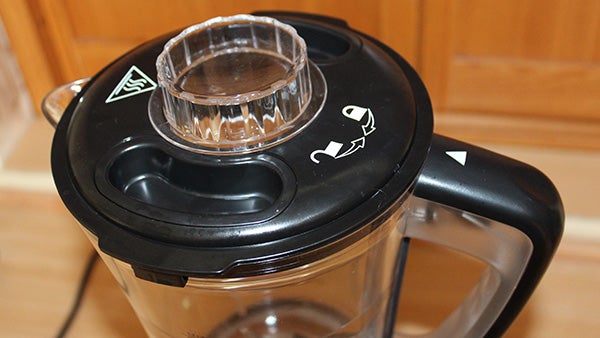 Close-up of Judge Electrical Soup Maker JEA61 lid and control icons.