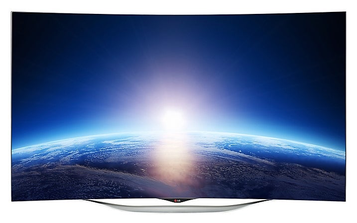 LG 55EC930V OLED TV displaying a vibrant earth view.