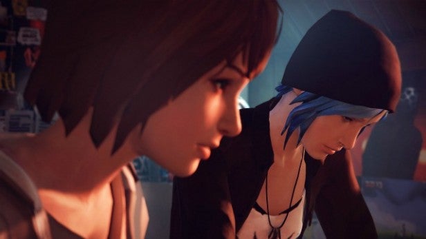 Two characters in a scene from Life is Strange video game.