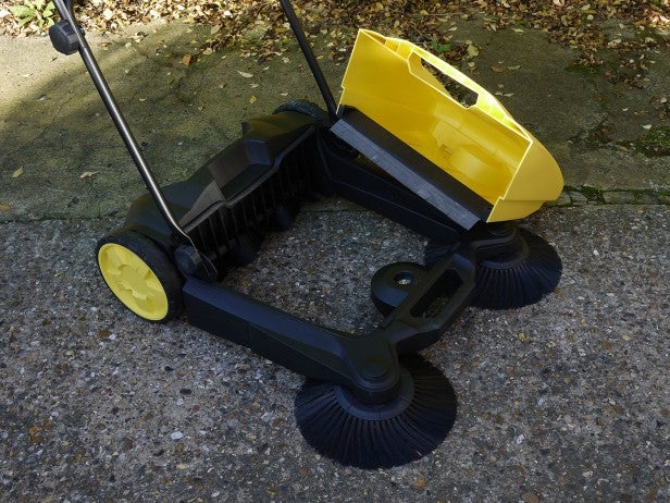 Karcher S650 push sweeper on a concrete surface.