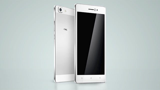 Oppo R5 smartphone front and back view.