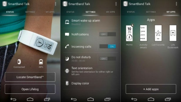 sony smartband talk app