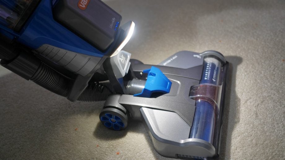 Vax Air Cordless Lift vacuum cleaner on carpet.