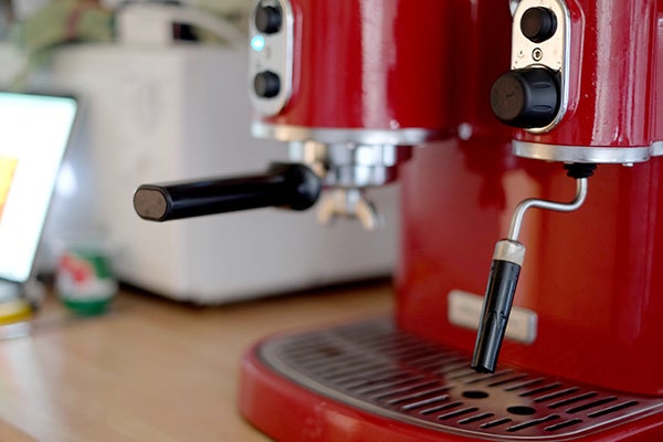 KitchenAid Artisan Espresso Machine in a home setting