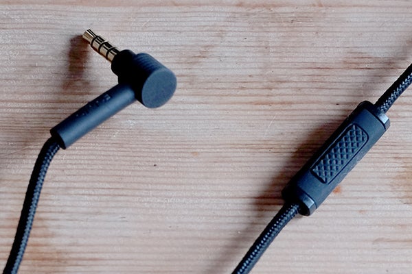 Close-up of Philips headphones cable and 3.5mm jack