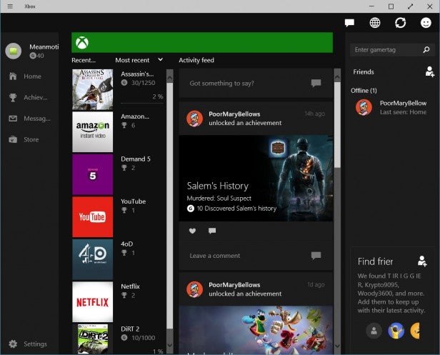 Windows 10 Xbox app