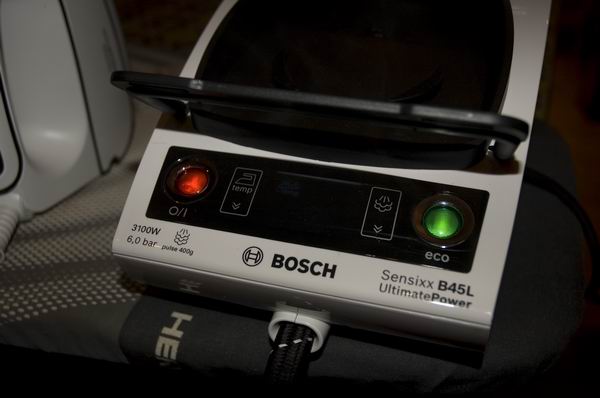 Bosch Sensixx B45L Ultimate Power steam generator control panel.