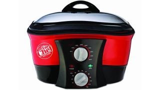 JML GoChef 8-in-1 cooker with control dials visible.