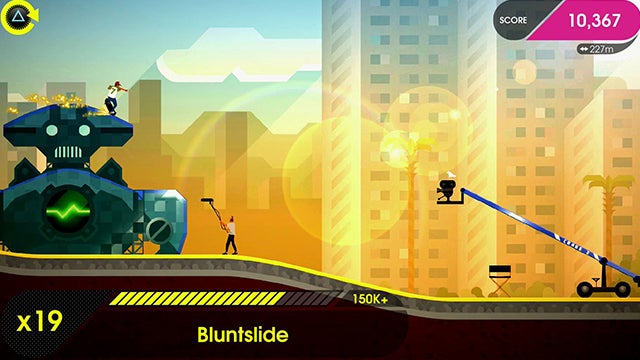 Screenshot of OlliOlli 2 gameplay with high score.