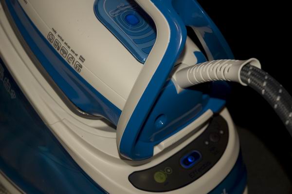 Close-up of Tefal Effectis GV6760 steam generator iron.